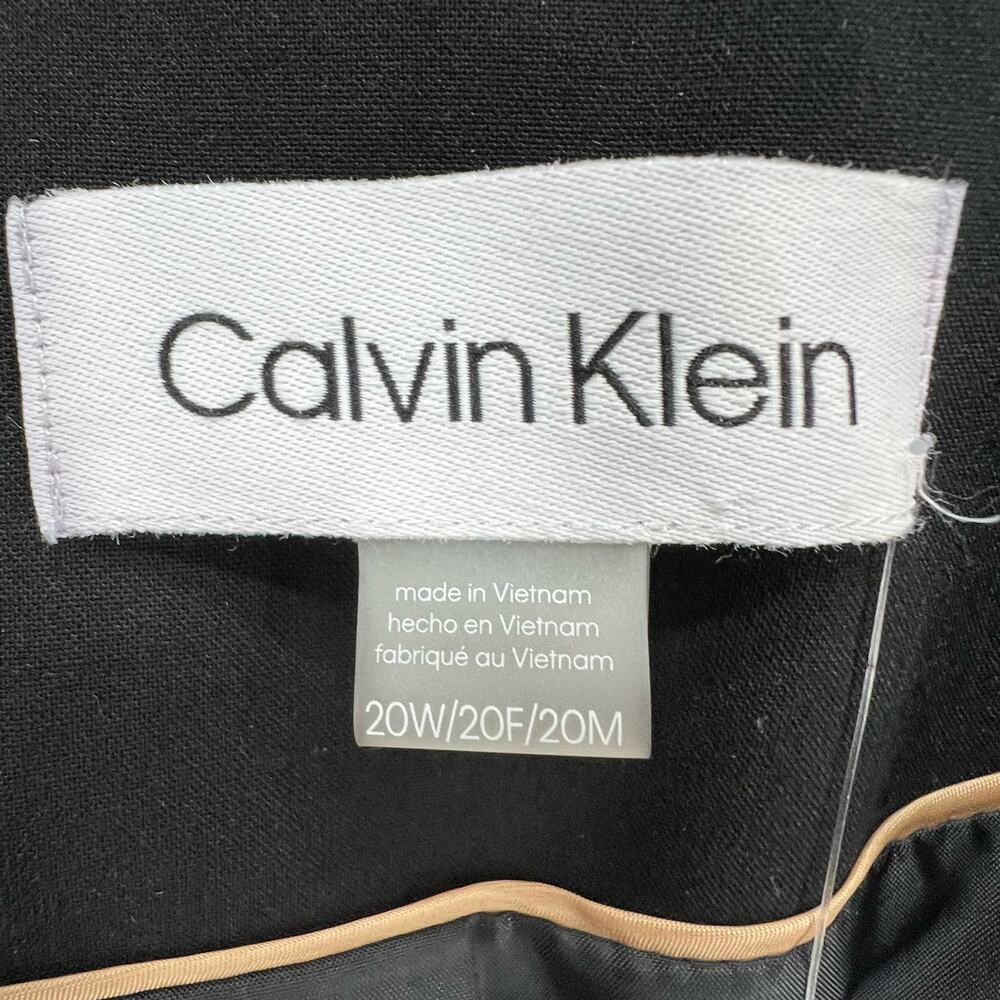 Calvin Klein Blazer Womens 20W Black Open Front Career Work Jacket Plus Size - Picture 12 of 16
